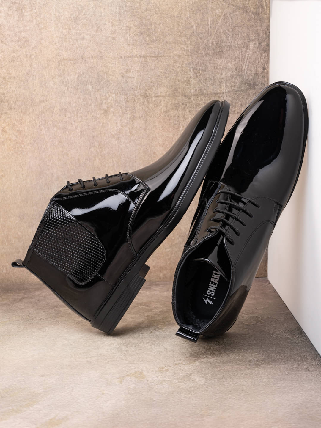     			Sneaklab Black Men's Casual Boots