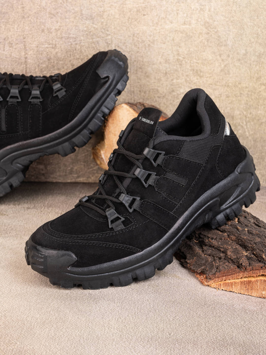     			Sneaklab  Men's  Black Men's Lifestyle Shoes