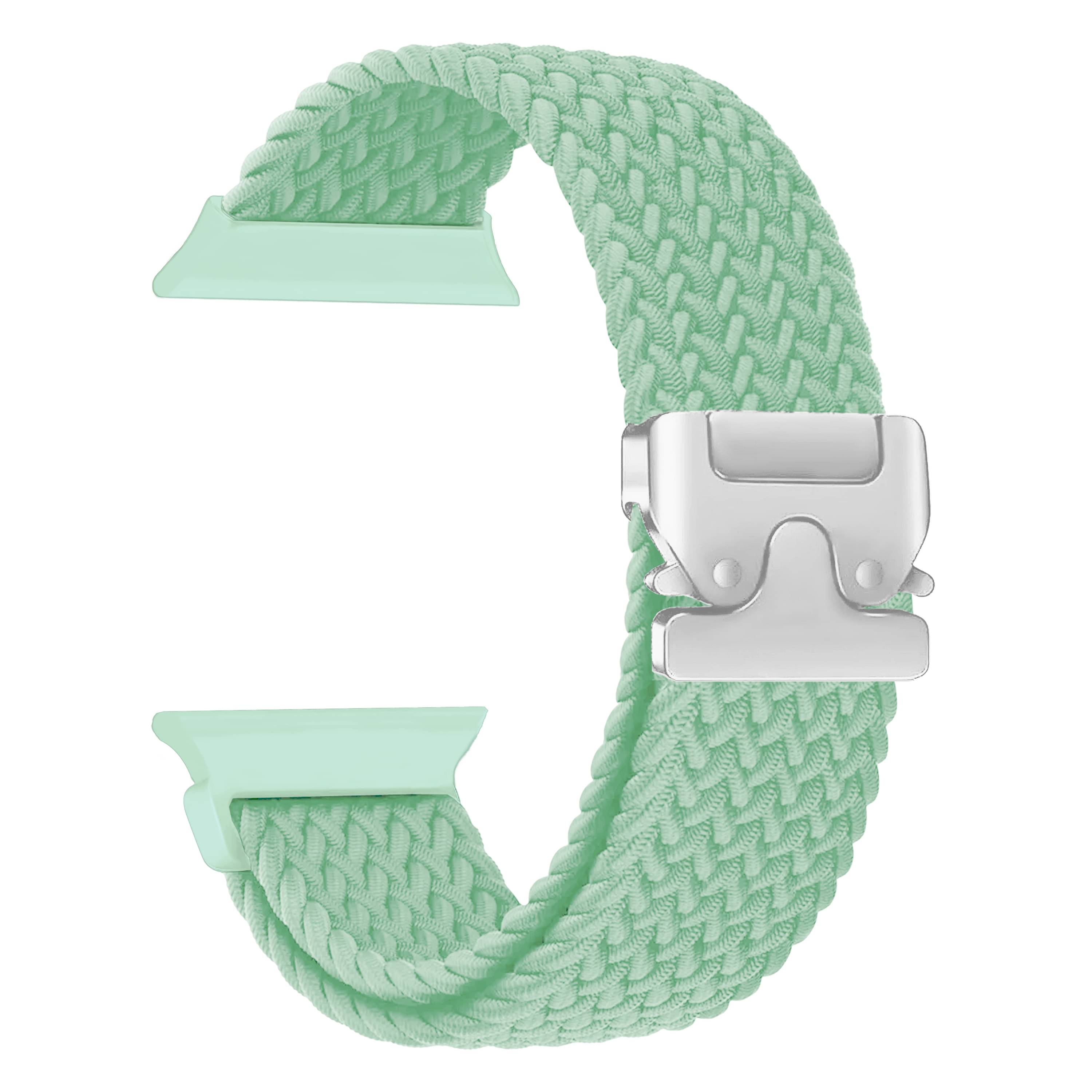 ACM Watch Strap Slide 42mm 44mm 45mm 46mm 49mm Woven Braided Clipper compatible with Ptron Force X12s Smartwatch Adjustable Belt Band Green ACM Watch Strap Slide 42mm 44mm 45mm 46mm 49mm Woven Braided Clipper compatible with Ptron Force X12s Smartwatch Adjustable Belt Band Green