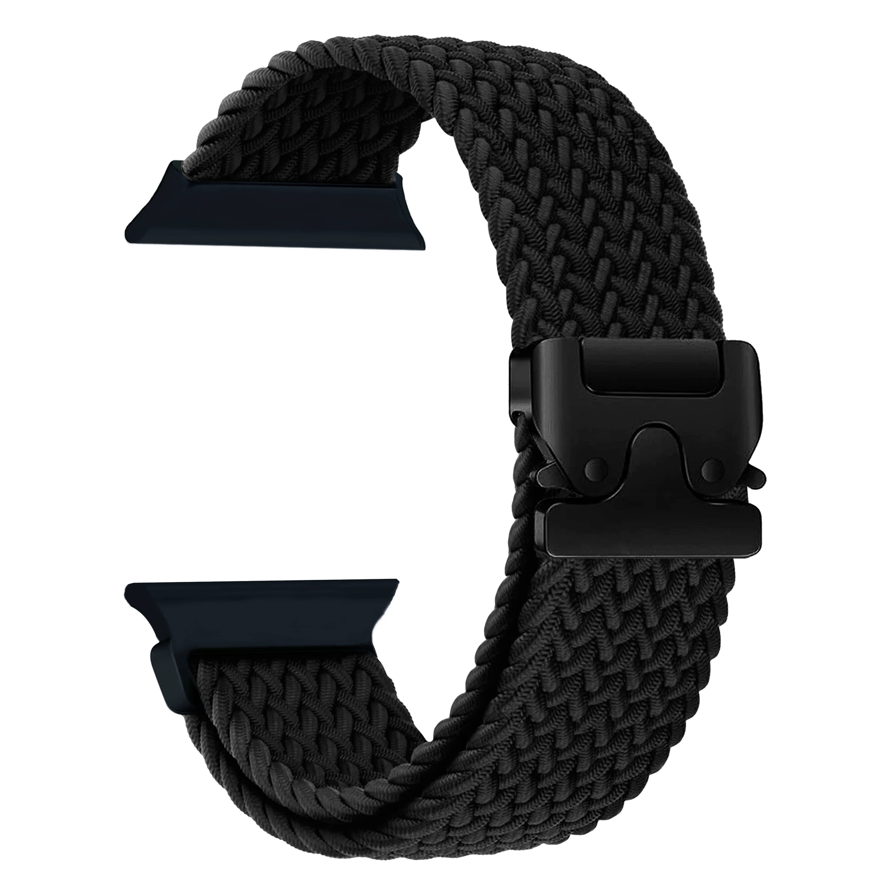 ACM Watch Strap Slide 42mm 44mm 45mm 46mm 49mm Woven Braided Clipper compatible with Pebble Cosmos Grande Smartwatch Adjustable Belt Band Black ACM Watch Strap Slide 42mm 44mm 45mm 46mm 49mm Woven Braided Clipper compatible with Pebble Cosmos Grande Smartwatch Adjustable Belt Band Black
