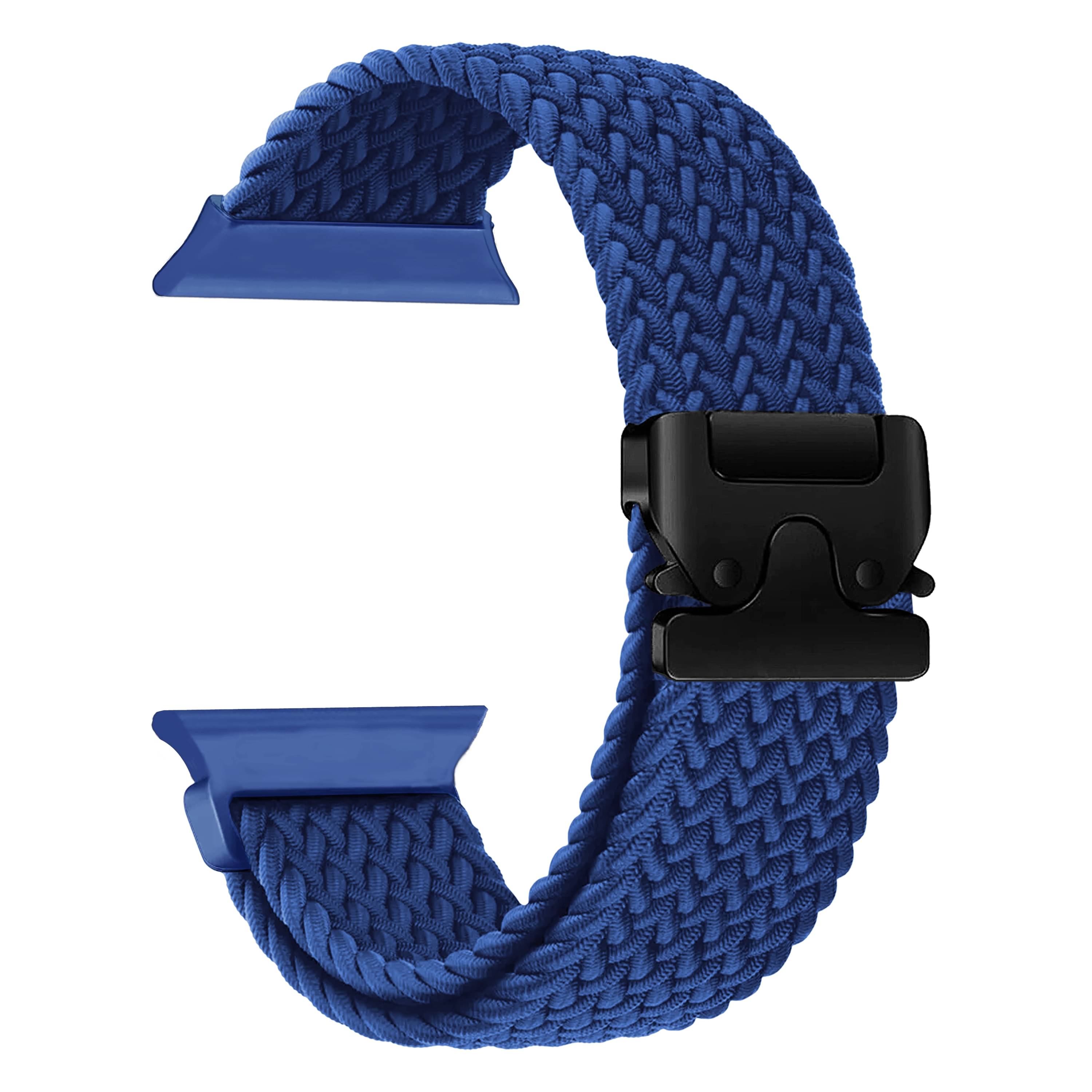 ACM Watch Strap Slide 42mm 44mm 45mm 46mm 49mm Woven Braided Clipper compatible with Crossbeats Ignite S2 Smartwatch Adjustable Belt Band Blue ACM Watch Strap Slide 42mm 44mm 45mm 46mm 49mm Woven Braided Clipper compatible with Crossbeats Ignite S2 Smartwatch Adjustable Belt Band Blue