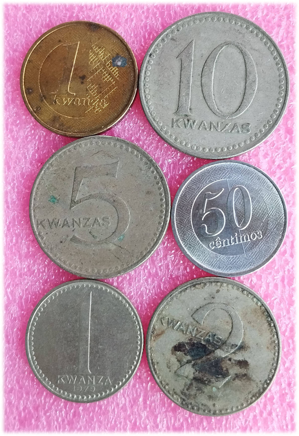     			ANGOLA - 6 DIFFERENT COINS SET