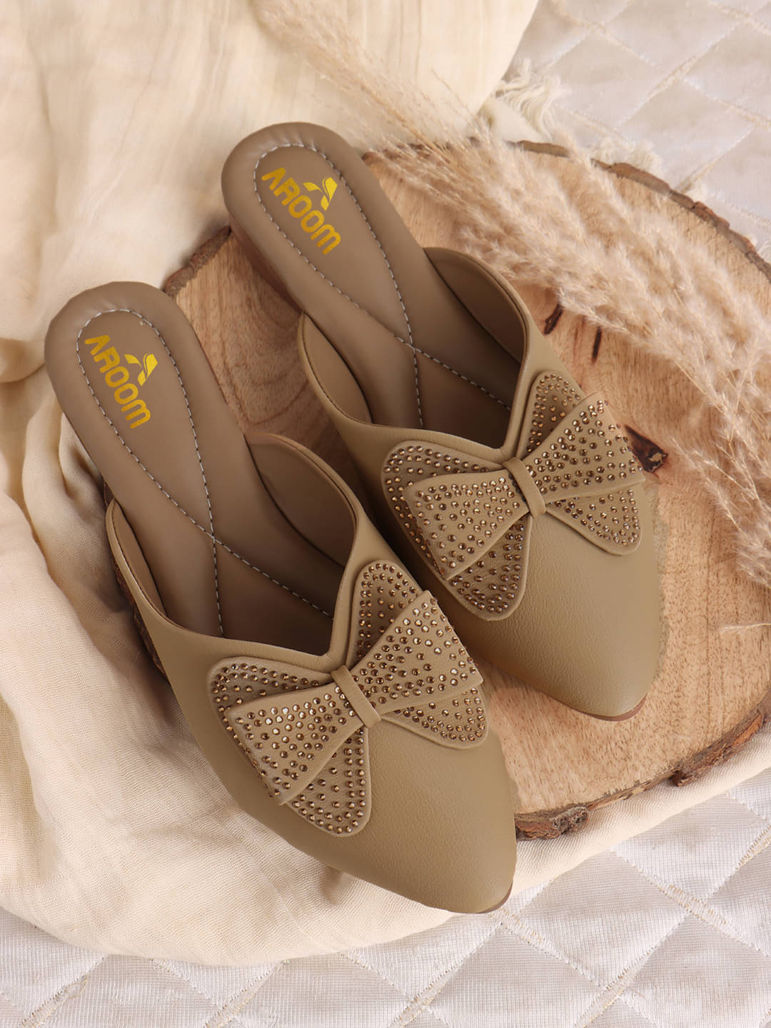     			Aroom Beige Women's Flats