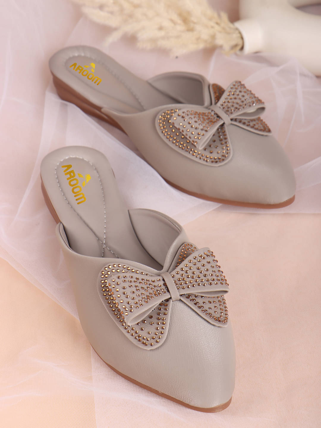 Aroom Gray Women's Flats     			Aroom Gray Women's Flats