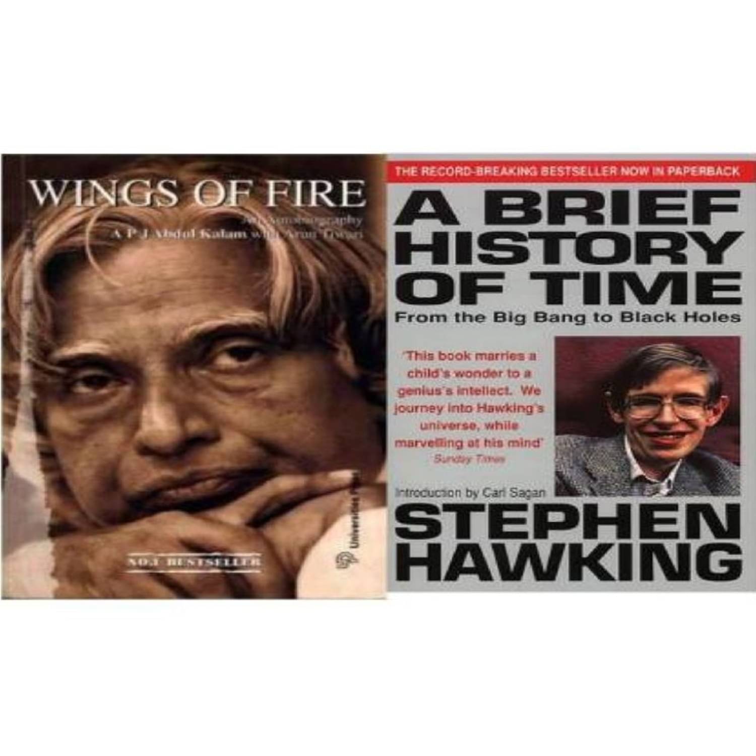     			Brief History Of Time & Wings Of Fire (Paperback, By Stephen hawkings, Arun tiwari