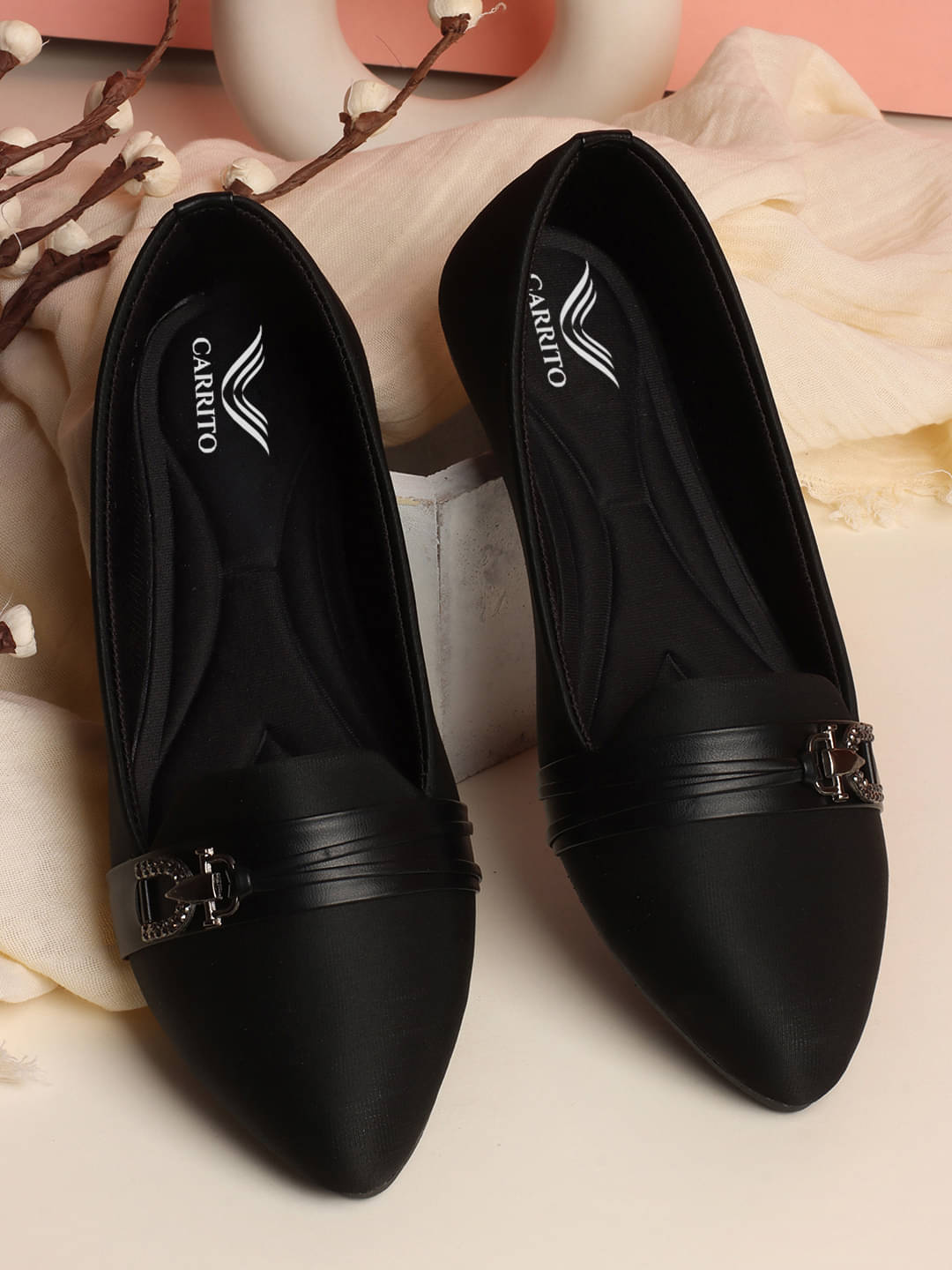     			Carrito Black Women's Korean Ballerinas