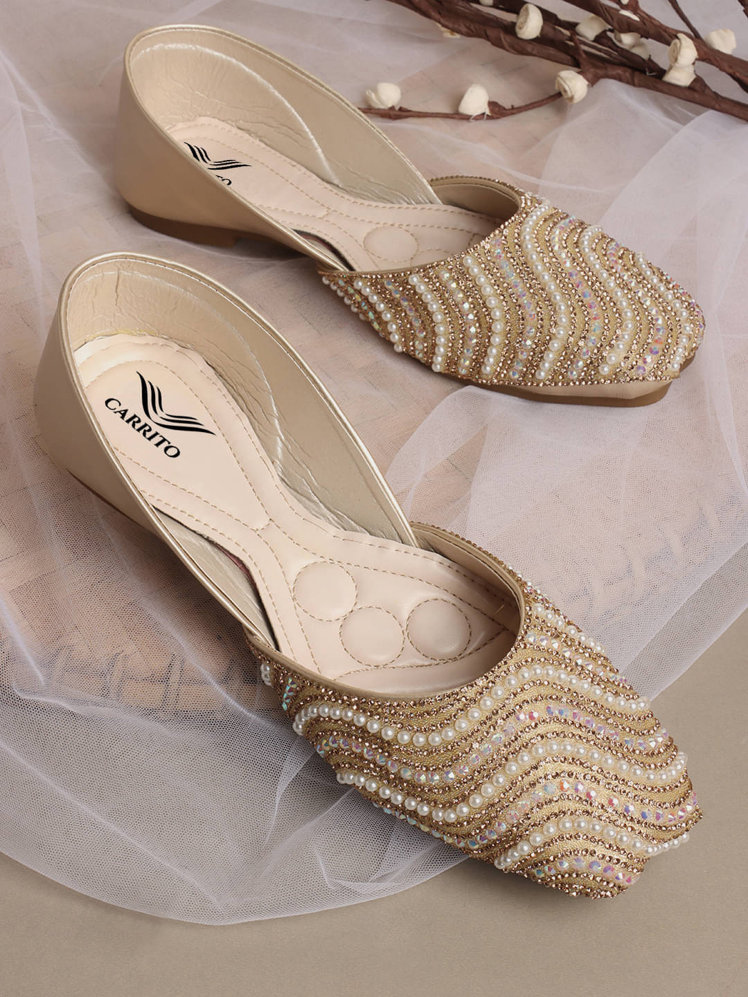 Carrito Brown Women's Ethnic Ballerinas Carrito Brown Women's Ethnic Ballerinas