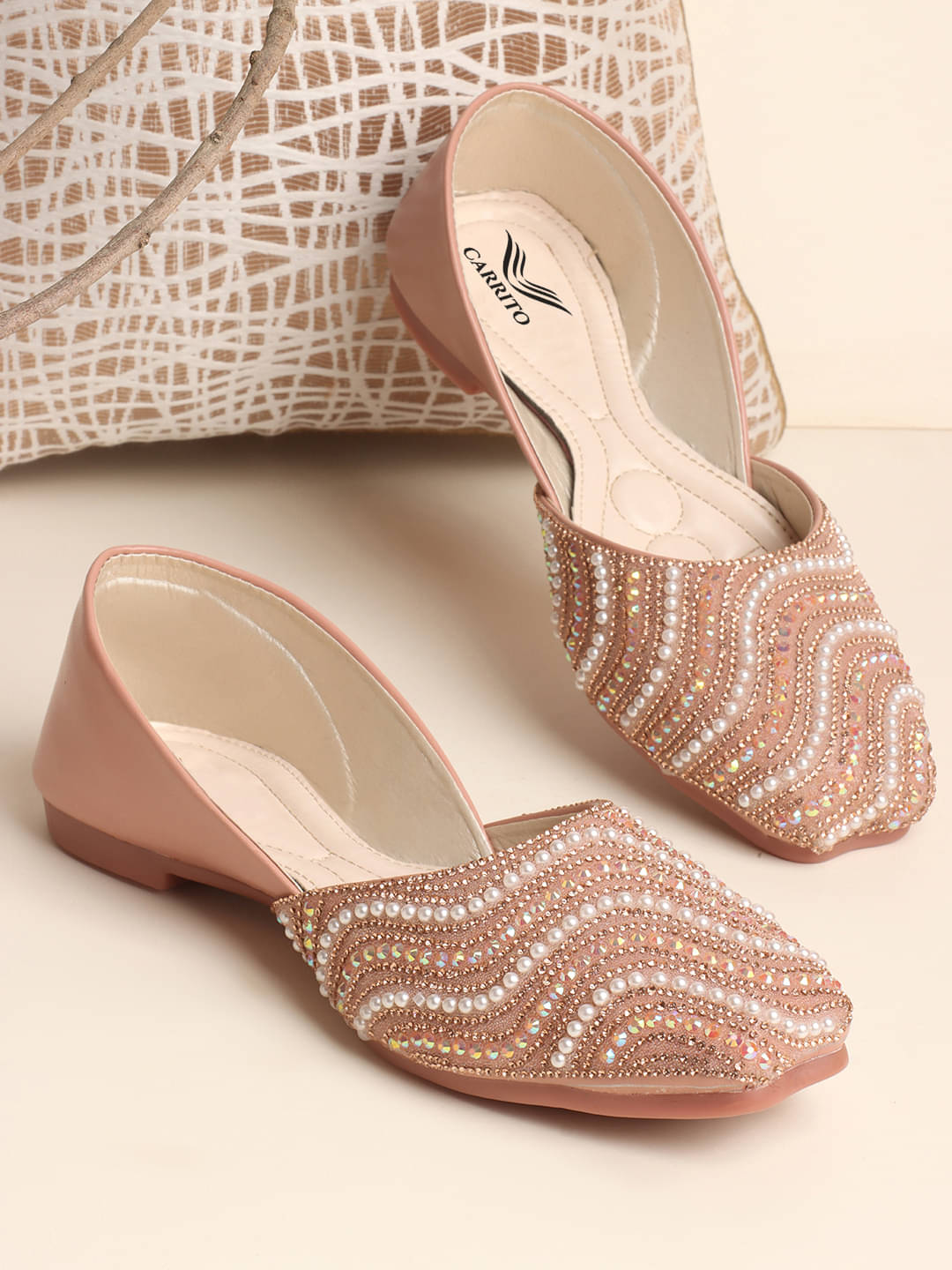     			Carrito Peach Women's Ethnic Ballerinas