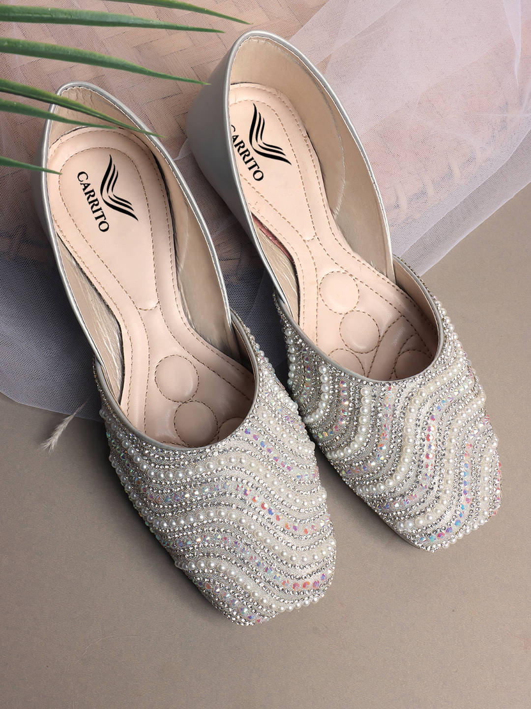     			Carrito Silver Women's Casual Ballerinas