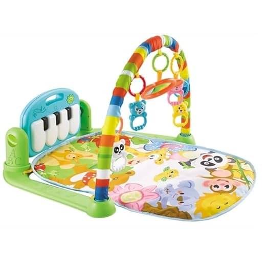 ECLET 5 in 1 Baby Play Gym Kick & Play Piano Mat Newborn Toy for Boy and Girl  (Multicolor)SET OF 1     			ECLET 5 in 1 Baby Play Gym Kick & Play Piano Mat Newborn Toy for Boy and Girl  (Multicolor)SET OF 1