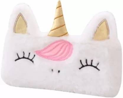     			ECLET super Pack of 1 Unicorn Soft Plush Fabric Further Pencil Storage Case Pouch- Kids School Supply Organizer Students Stationery Pouch for Girls, Assorted Design unicorn Art Polyester Pencil Box  (Set of 1, Multicolor)