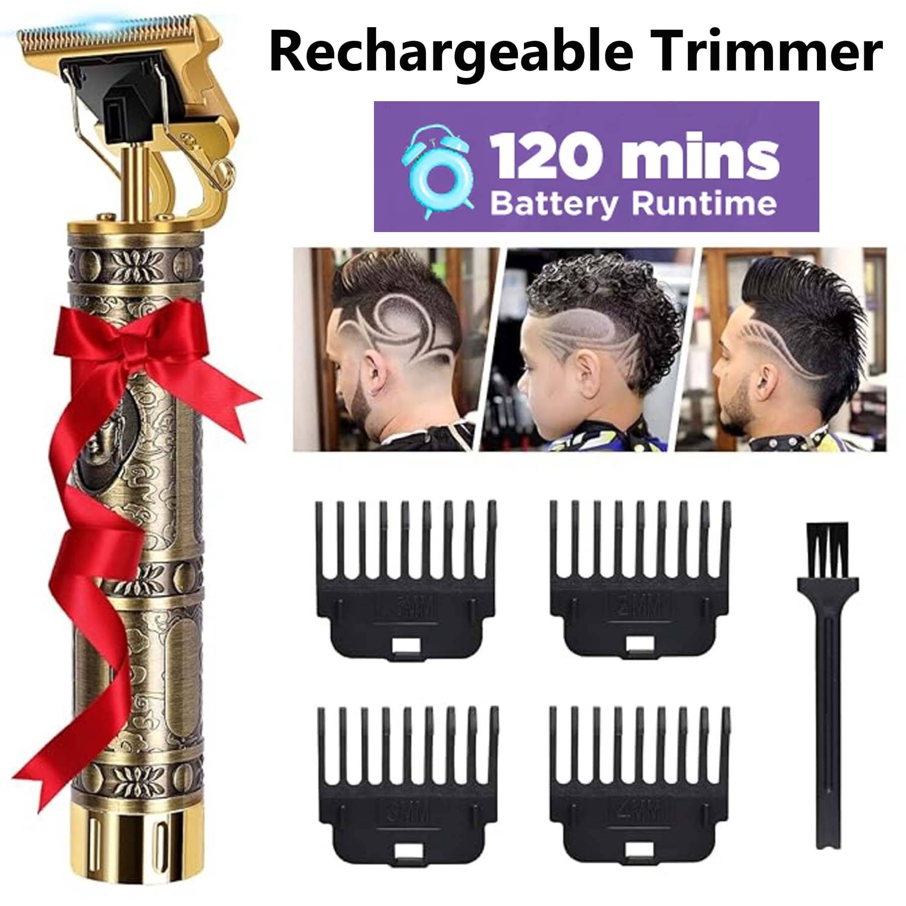     			Intimify Hair/Beard Trimmer Gold Corded,Cordless Beard Trimmer With 120 minutes Runtime