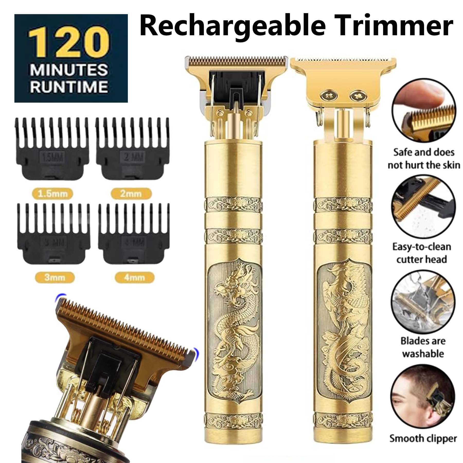     			Intimify Hair/Beard Trimmer Gold Corded,Cordless Beard Trimmer With 120 minutes Runtime