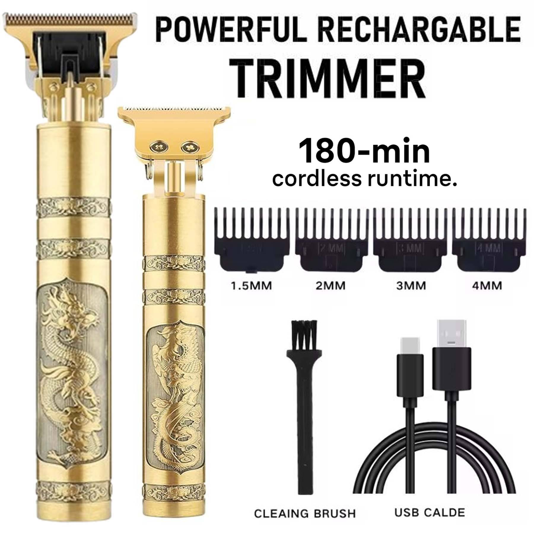     			Intimify Hair/Beard Trimmer Gold Corded,Cordless Beard Trimmer With 180 minutes Runtime
