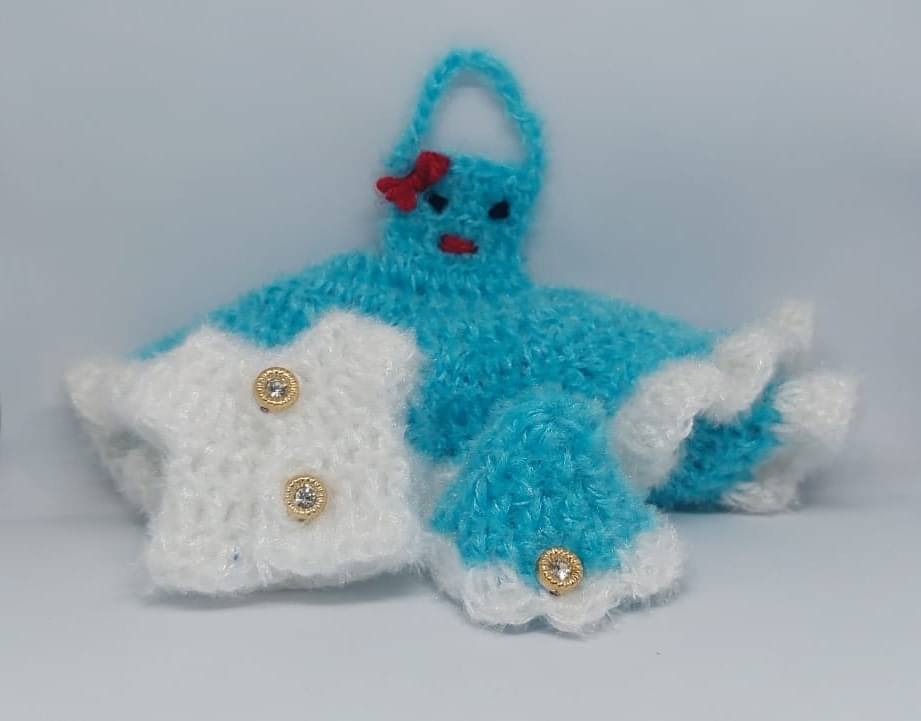     			KRIDHARA FOUNDATION Laddu Gopal Blue Wool Dress ( Pack of 1 )