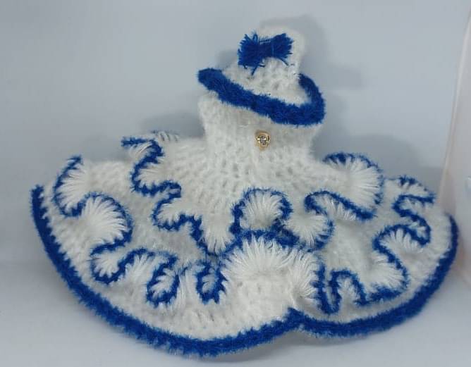     			KRIDHARA FOUNDATION Laddu Gopal Blue Wool Dress ( Pack of 1 )