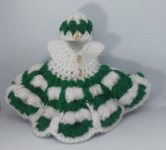     			KRIDHARA FOUNDATION Laddu Gopal Green Wool Dress ( Pack of 1 )