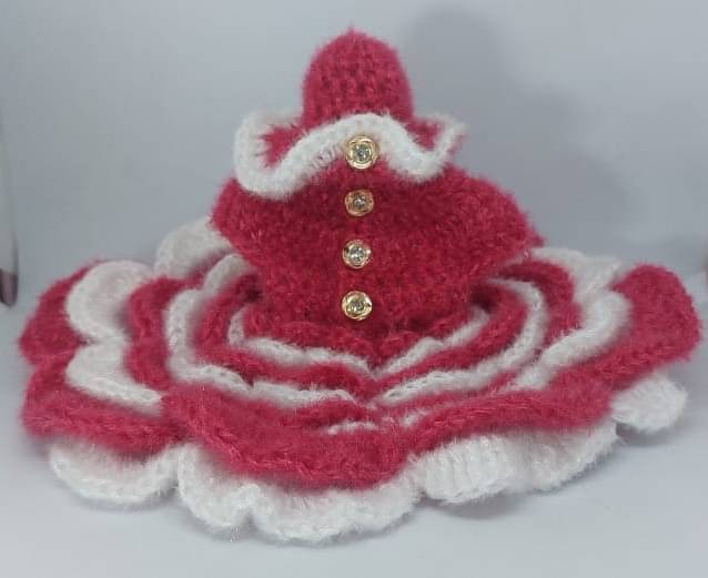    			KRIDHARA FOUNDATION Laddu Gopal Red Wool Dress ( Pack of 1 )