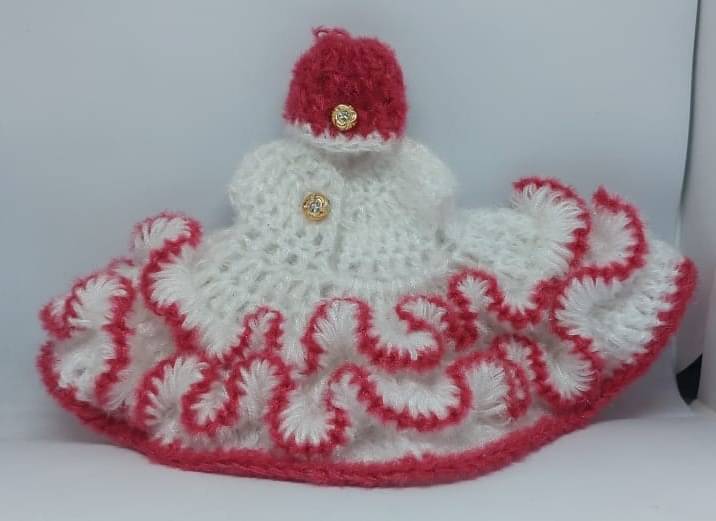     			KRIDHARA FOUNDATION Laddu Gopal Red Wool Dress ( Pack of 1 )