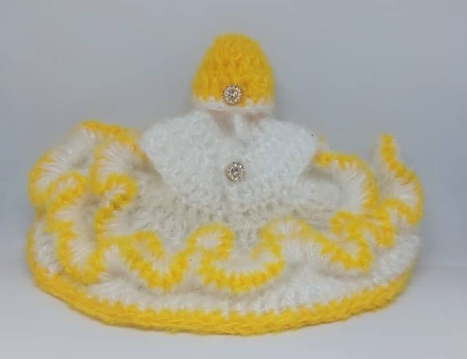     			KRIDHARA FOUNDATION Laddu Gopal Yellow Wool Dress ( Pack of 1 )