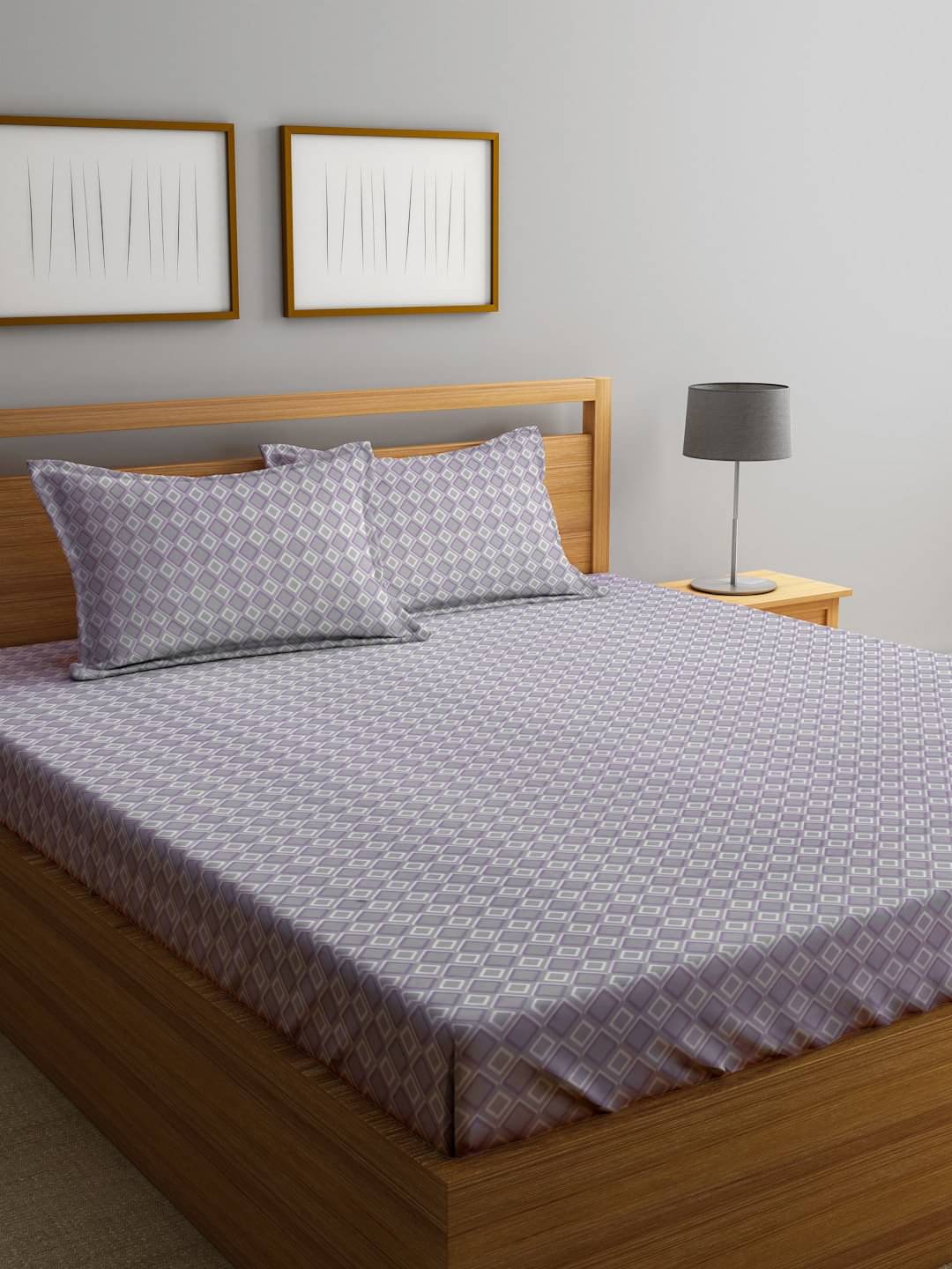     			Klotthe Poly Cotton 1 Double Bedsheet with 2 Pillow Covers ( Multicolor )