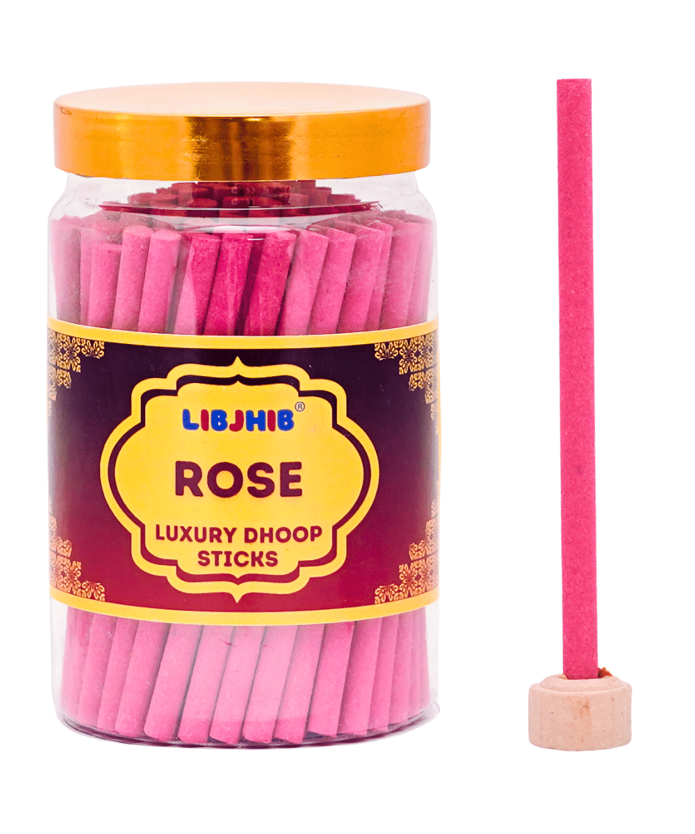     			Libjhib Incense Dhoop Sticks Rose 200 gm ( Pack of 1 )