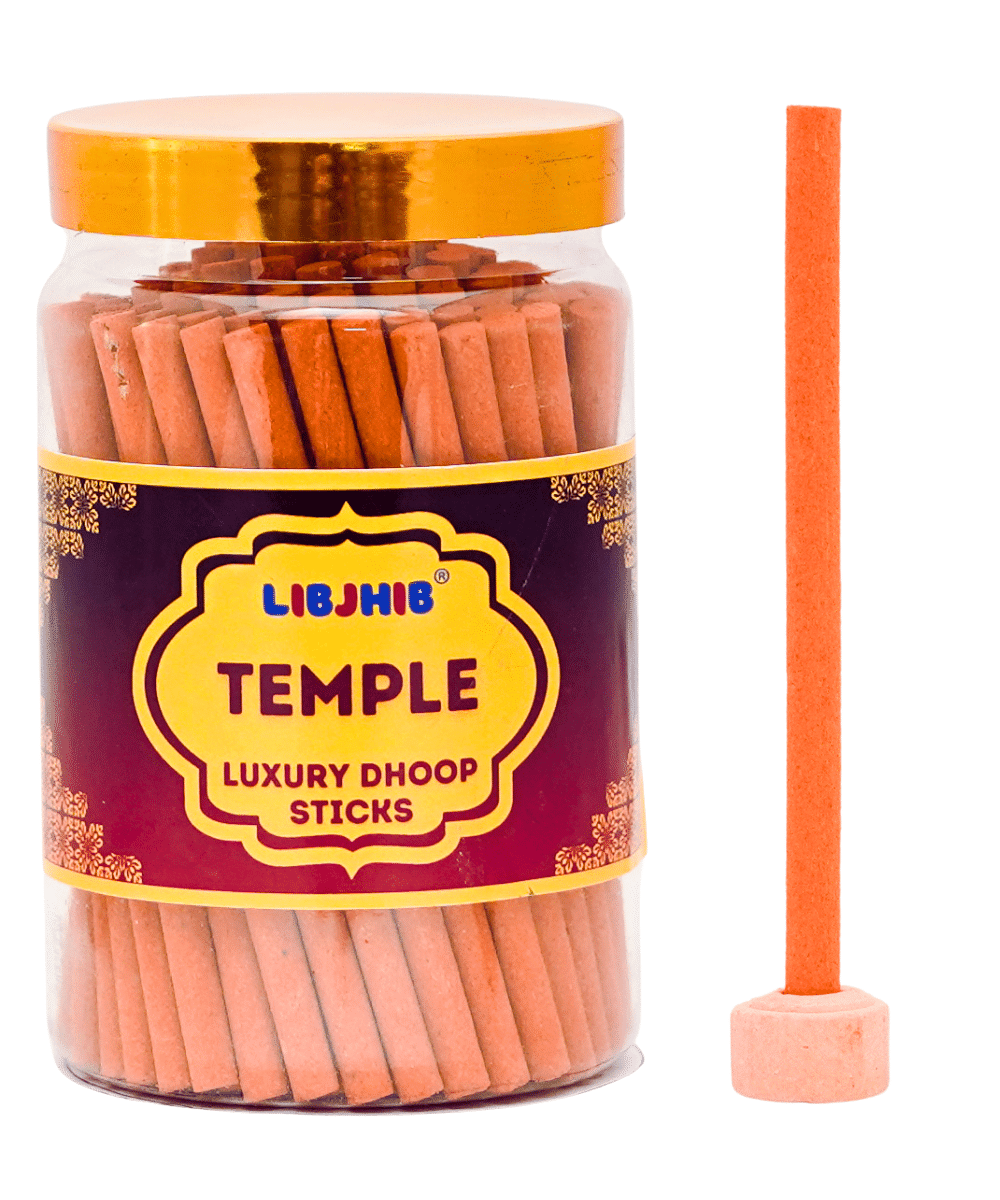     			Libjhib Incense Dhoop Sticks Temple 200 gm ( Pack of 1 )