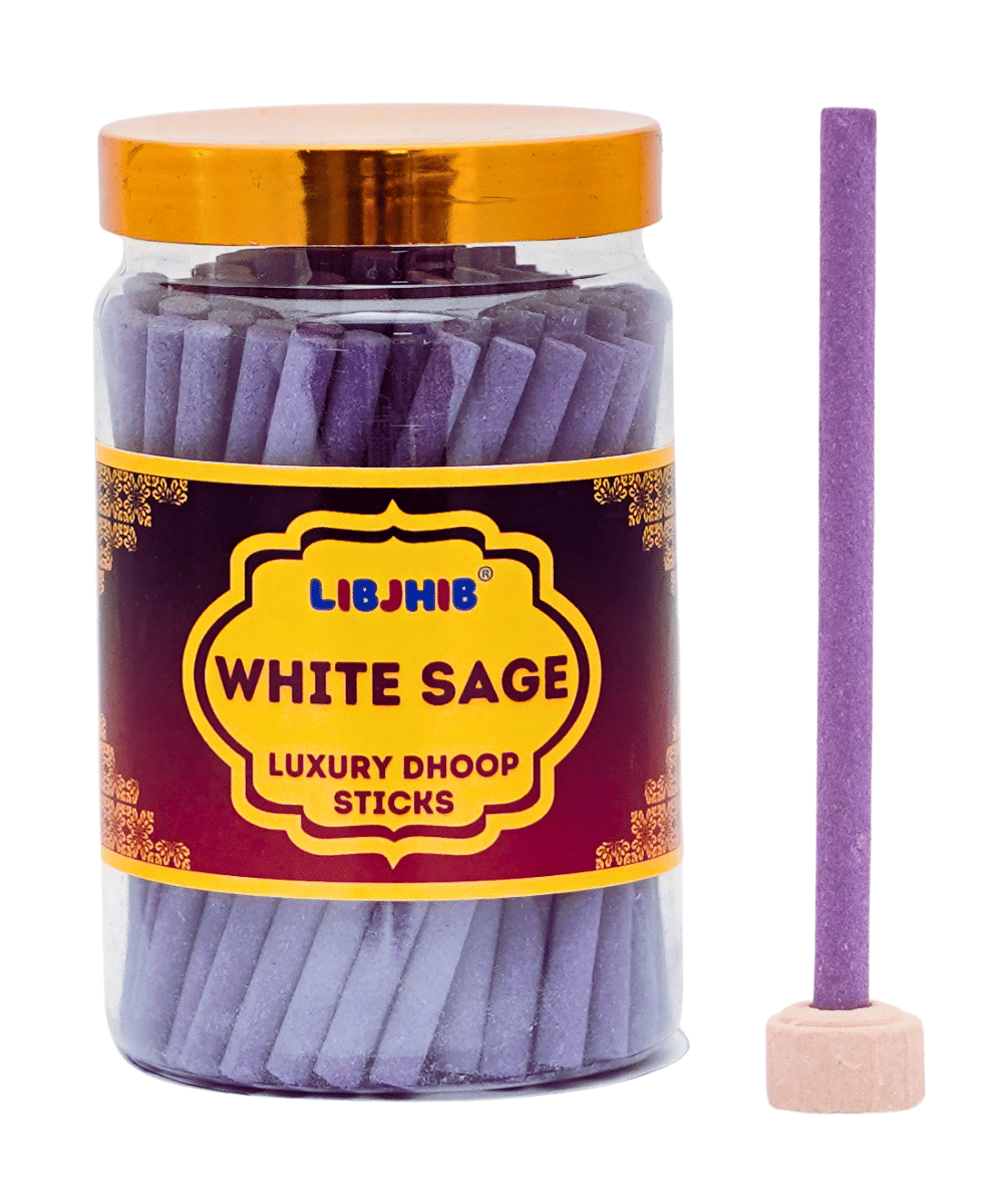     			Libjhib Incense Dhoop Sticks White Sage 200 gm ( Pack of 1 )