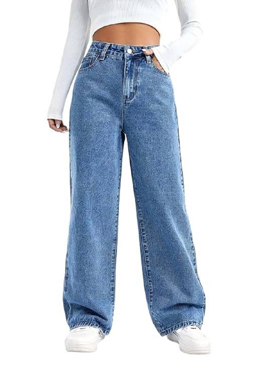     			MACGROW - Light Blue Denim Straight Fit Women's Jeans ( Pack of 1 )