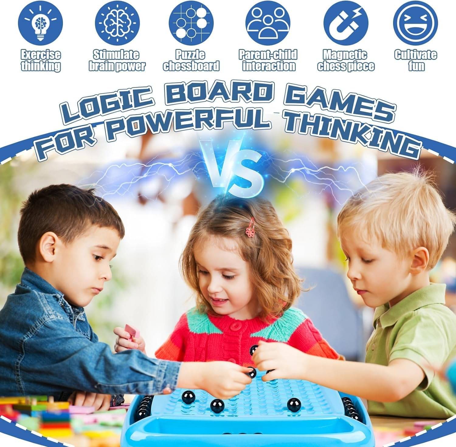     			Magnetic Chess Game Set, Magnetic Game Magnetic Chess Game with Rocks, Magnetic 20 Pcs Stones Game Magnetic Chess Game with Stones, Magnet Chess Game Magnet Game with String