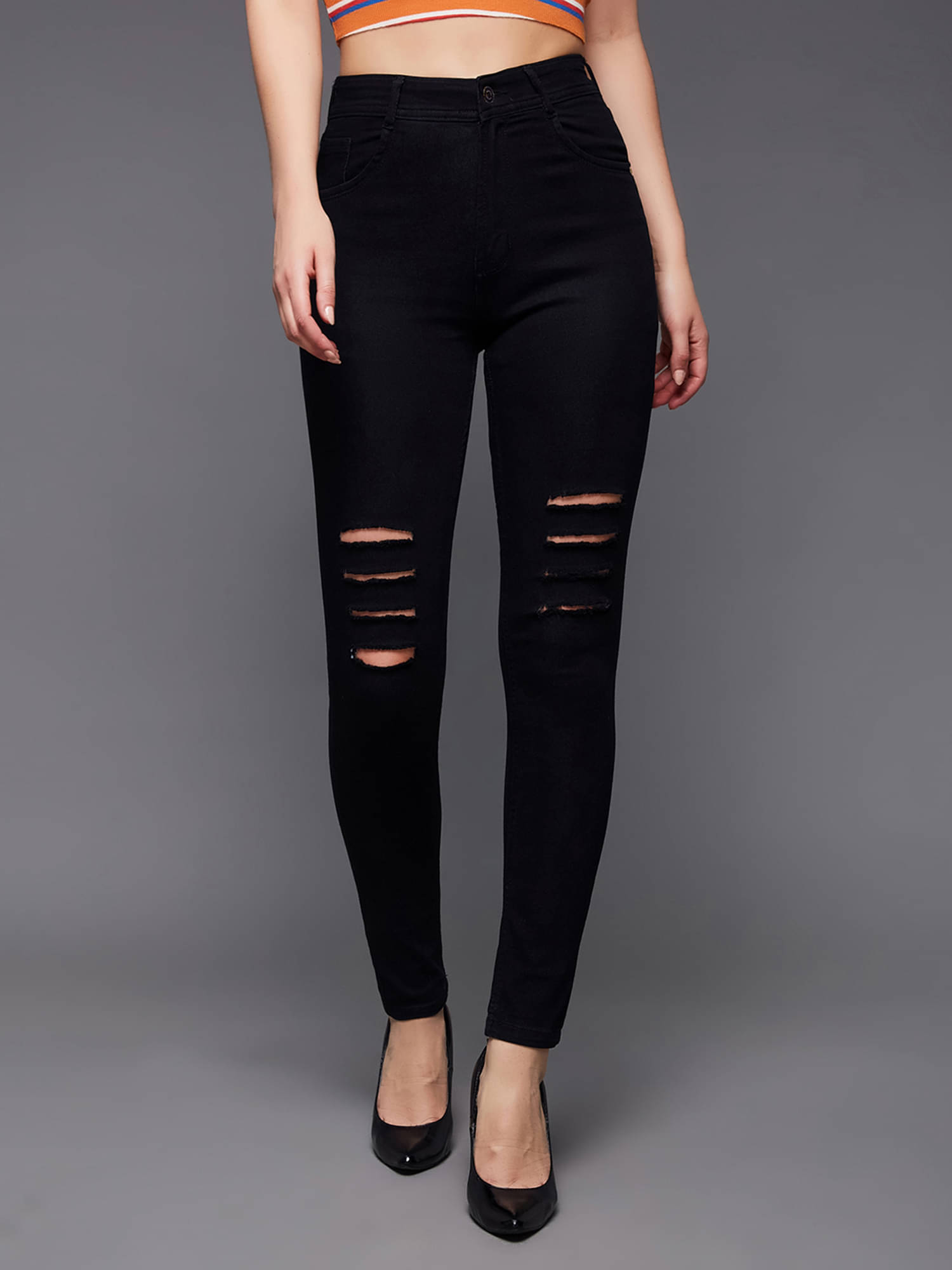     			Miss Chase - Black Denim Slim Fit Women's Jeans ( Pack of 1 )