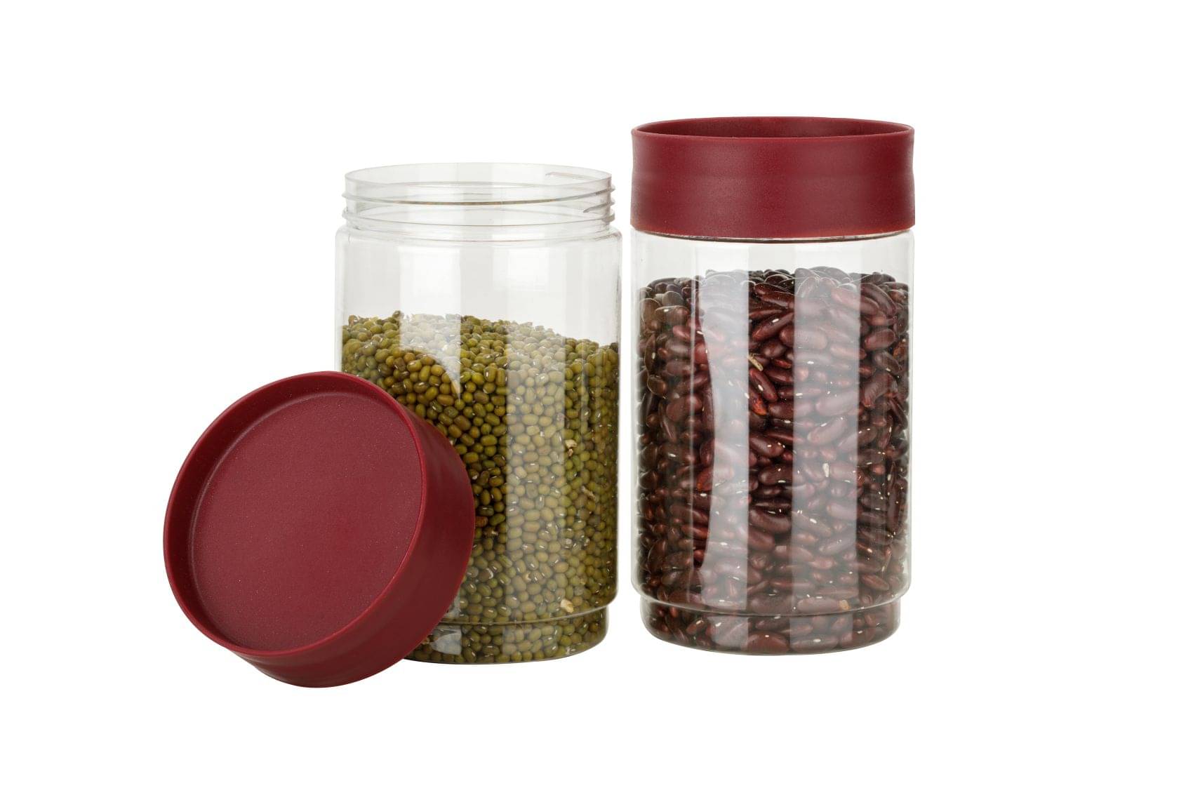     			NCMART Round Container PET Maroon Food Container ( Set of 2 )