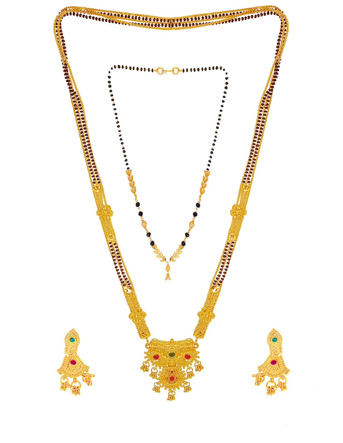     			RANEM Golden Mangalsutra Set ( Pack of 1 )