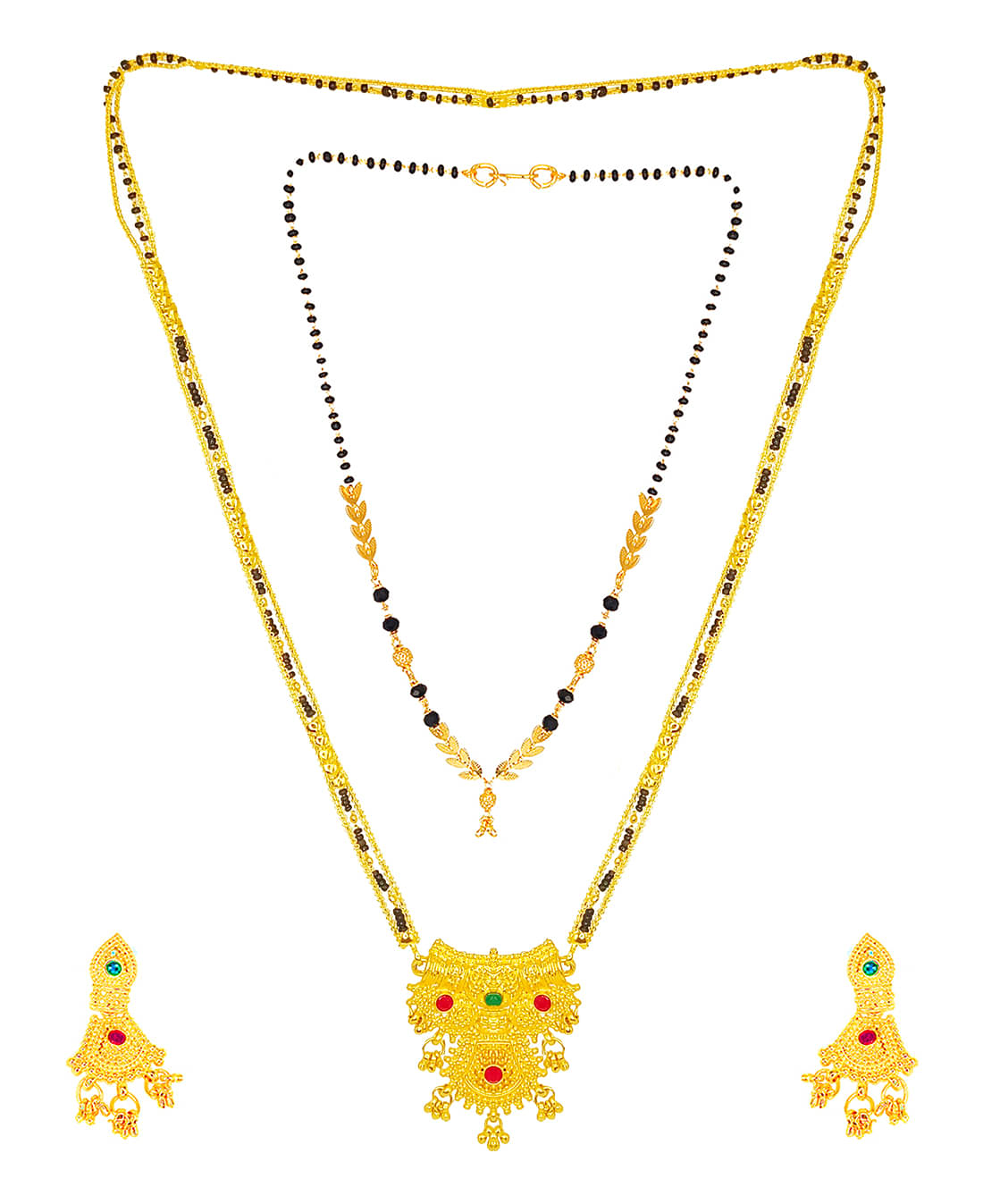     			RANEM Golden Mangalsutra Set ( Pack of 2 )