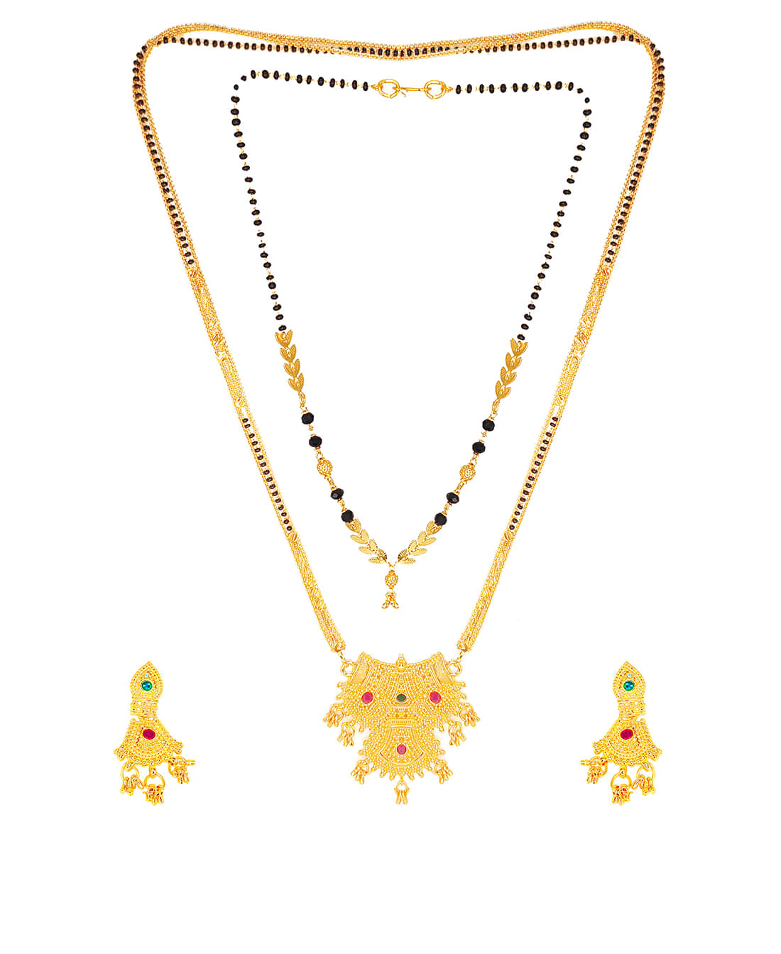     			RANEM Golden Mangalsutra Set ( Pack of 2 )