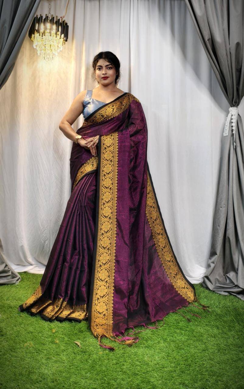 SARADA HANDLOOM Cotton Printed Saree With Unstitched Blouse Piece ( Wine ) SARADA HANDLOOM Cotton Printed Saree With Unstitched Blouse Piece ( Wine )