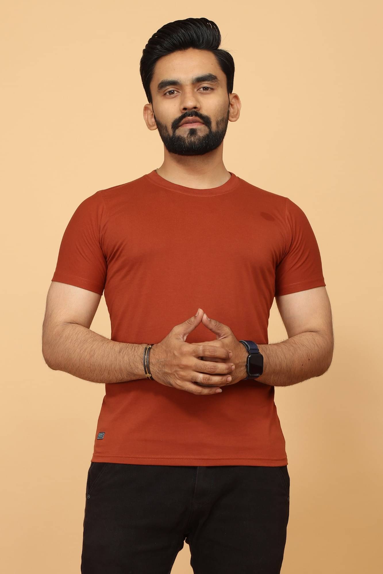 STI Cotton Regular Fit Solid Half Sleeves Men's Round T-Shirt - Orange ( Pack of 1 ) STI Cotton Regular Fit Solid Half Sleeves Men's Round T-Shirt - Orange ( Pack of 1 )