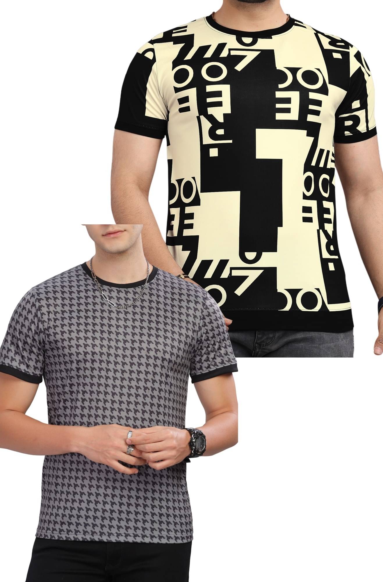 STI Polyester Regular Fit Printed Half Sleeves Men's Round T-Shirt - Multicolor5 ( Pack of 2 ) STI Polyester Regular Fit Printed Half Sleeves Men's Round T-Shirt - Multicolor5 ( Pack of 2 )