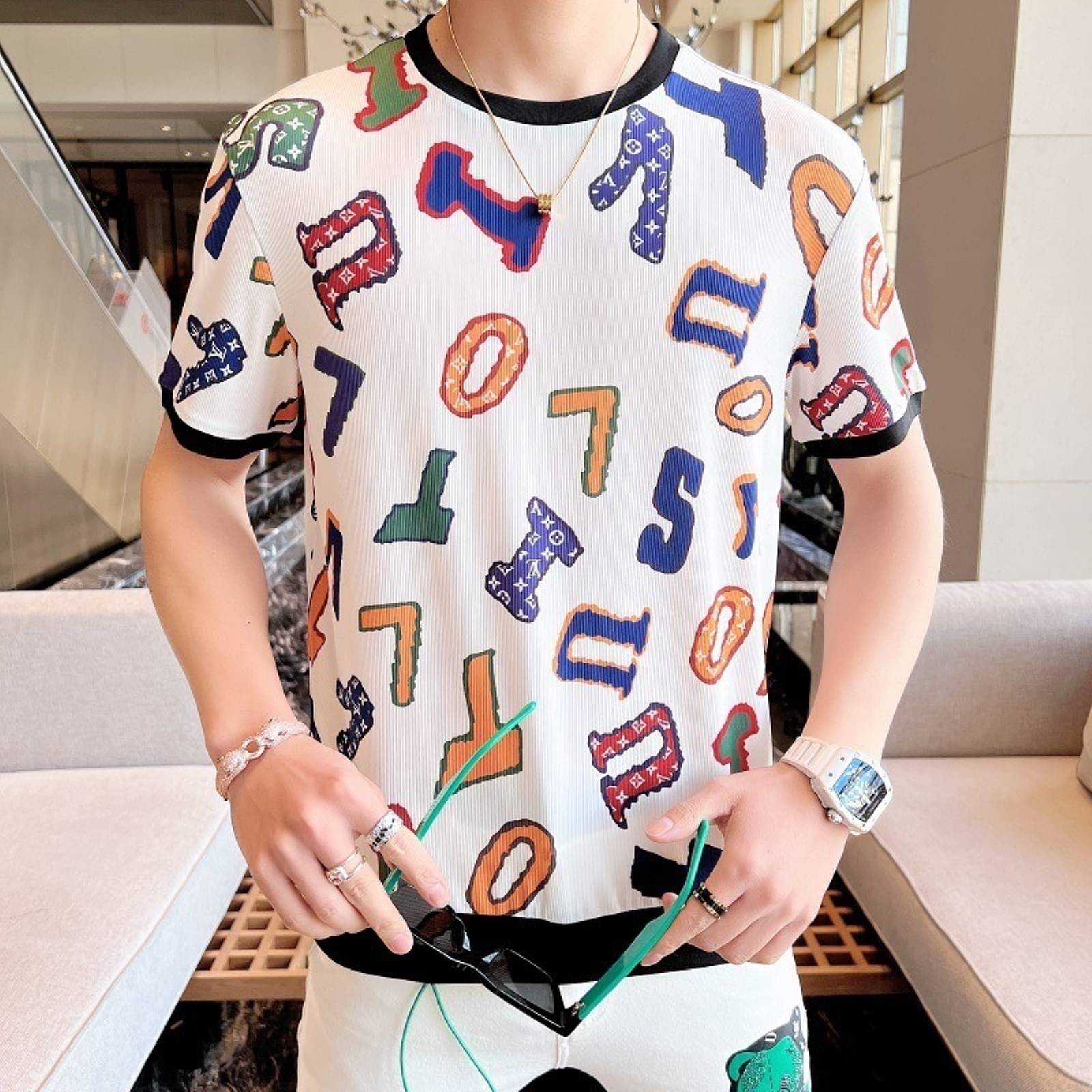     			STI Polyester Regular Fit Printed Half Sleeves Men's Round T-Shirt - Multicolor11 ( Pack of 1 )