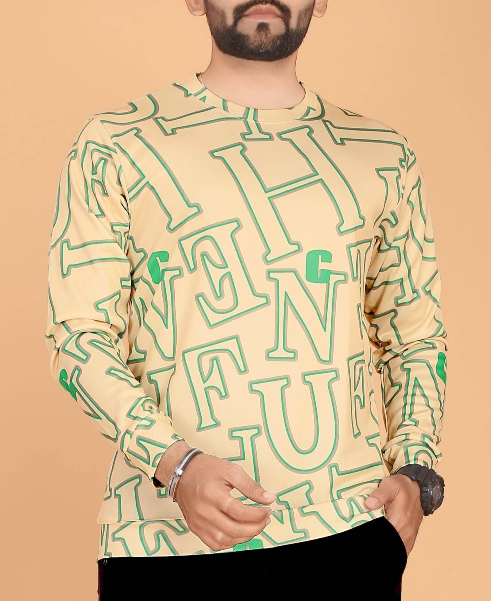 STI Polyester Regular Fit Printed Full Sleeves Men's Round T-Shirt - Beige ( Pack of 1 ) STI Polyester Regular Fit Printed Full Sleeves Men's Round T-Shirt - Beige ( Pack of 1 )