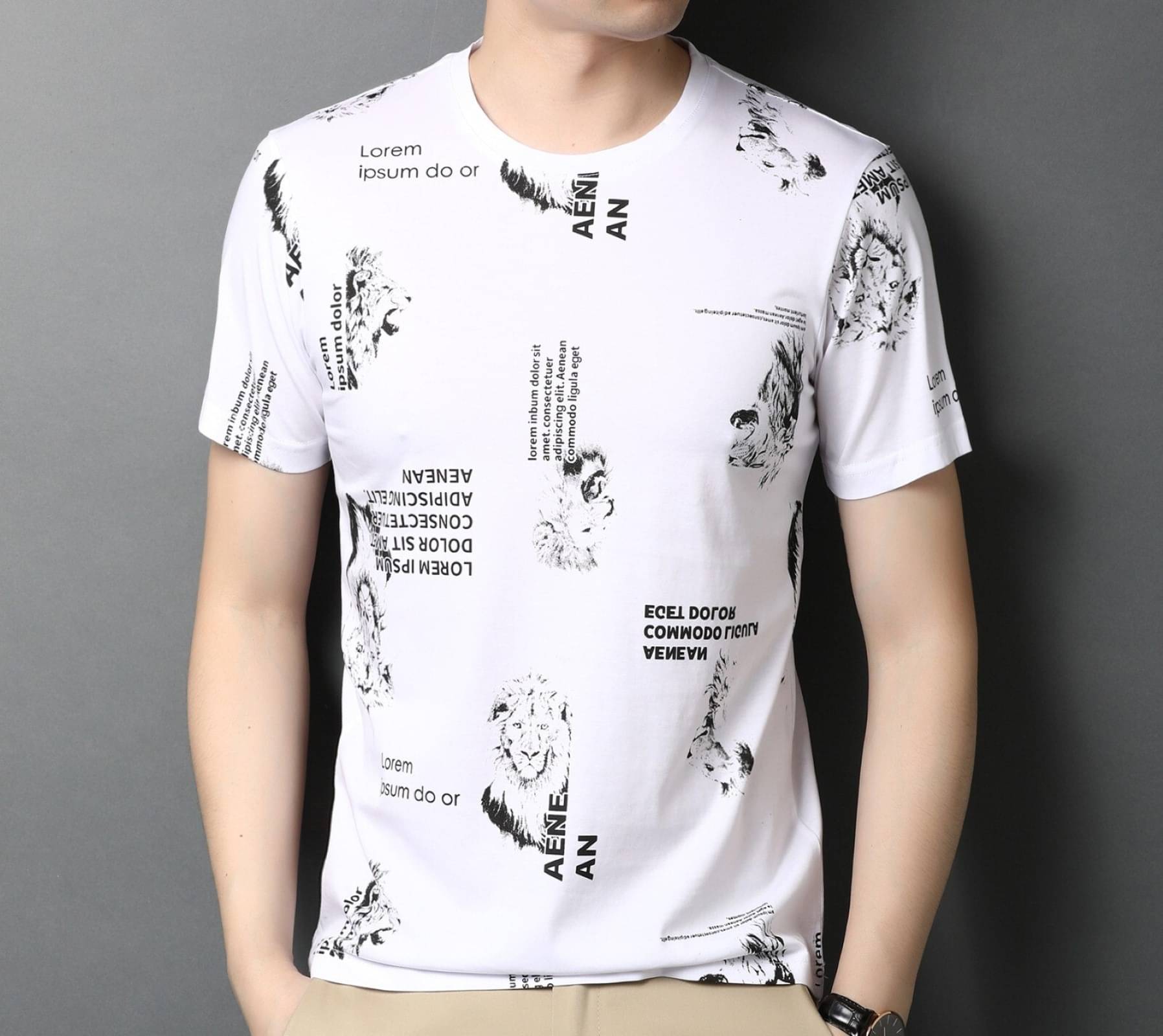    			STI Polyester Regular Fit Printed Half Sleeves Men's Round T-Shirt - White ( Pack of 1 )