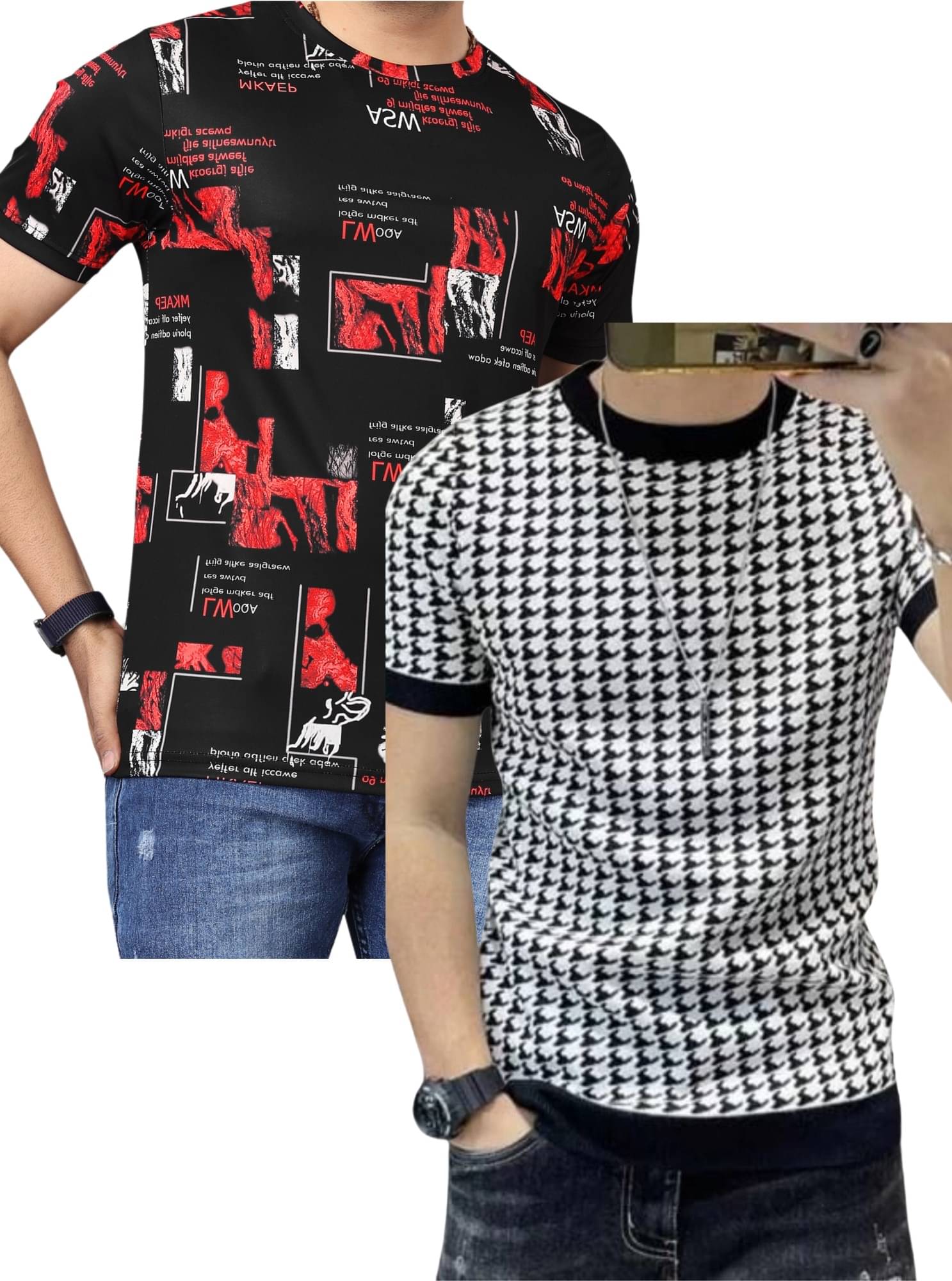 STI Polyester Regular Fit Printed Half Sleeves Men's Round T-Shirt - Multicolor3 ( Pack of 2 ) STI Polyester Regular Fit Printed Half Sleeves Men's Round T-Shirt - Multicolor3 ( Pack of 2 )