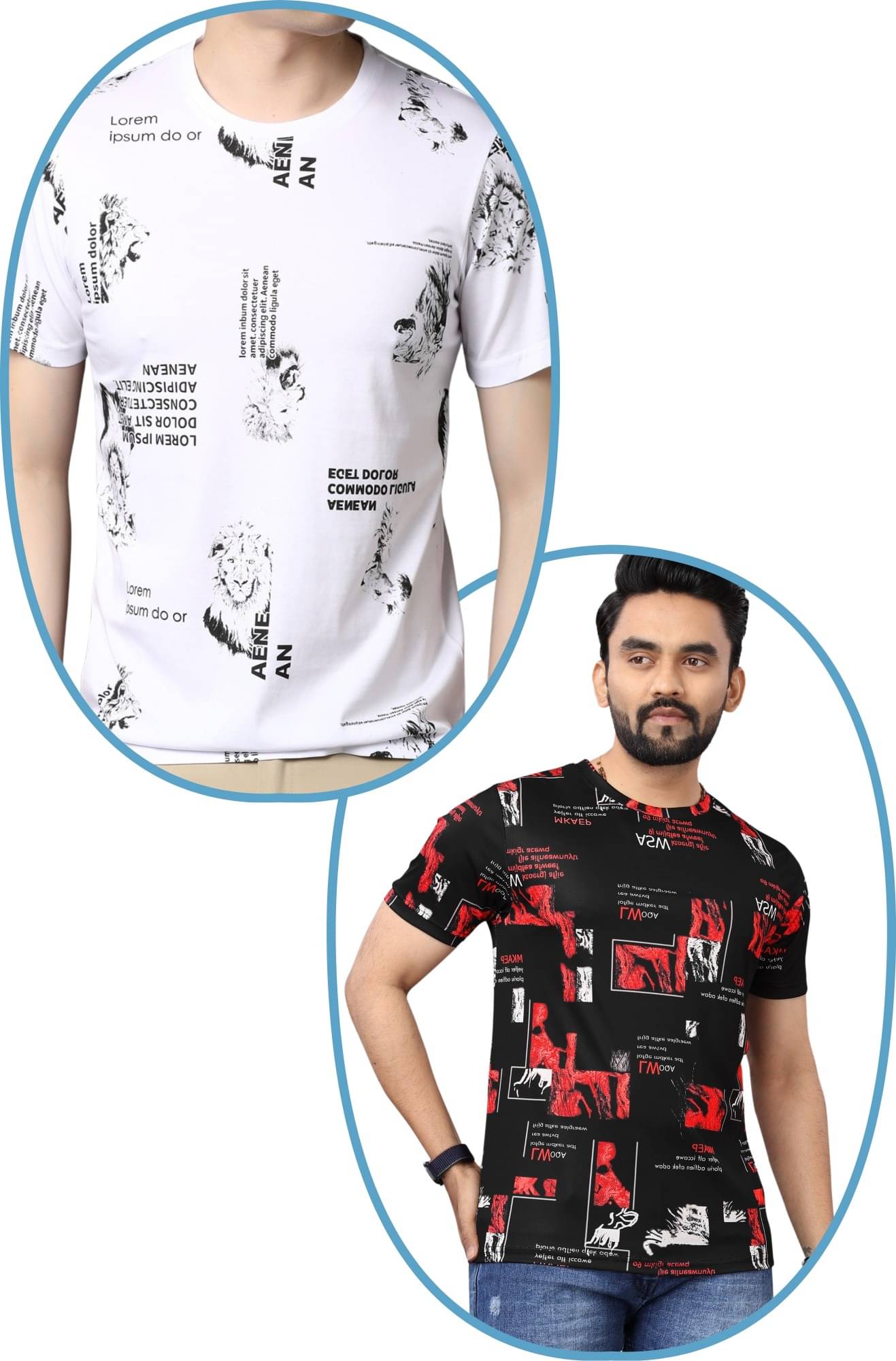 STI Polyester Regular Fit Self Design Half Sleeves Men's Round T-Shirt - Multicolor3 ( Pack of 2 ) STI Polyester Regular Fit Self Design Half Sleeves Men's Round T-Shirt - Multicolor3 ( Pack of 2 )