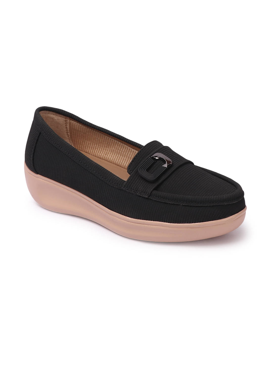     			Sneakersvilla Black Women's Loafers