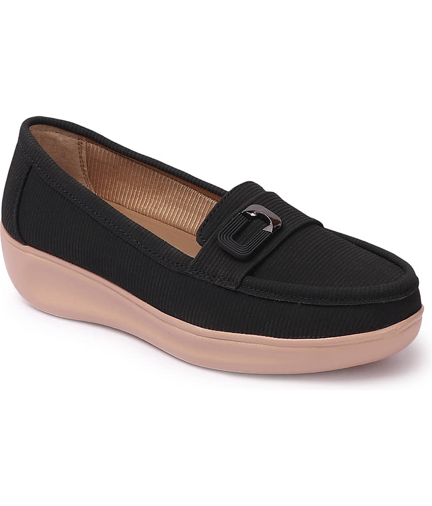 Sneakersvilla Black Women's Loafers - Casual Shoes | Buy online on ZillyBuy