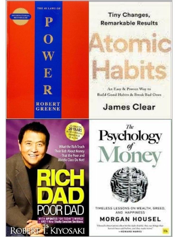 The 48 Laws Of Power + Atomic Habits + The Psychology of Money + Rich Dad Poor Dad The 48 Laws Of Power + Atomic Habits + The Psychology of Money + Rich Dad Poor Dad