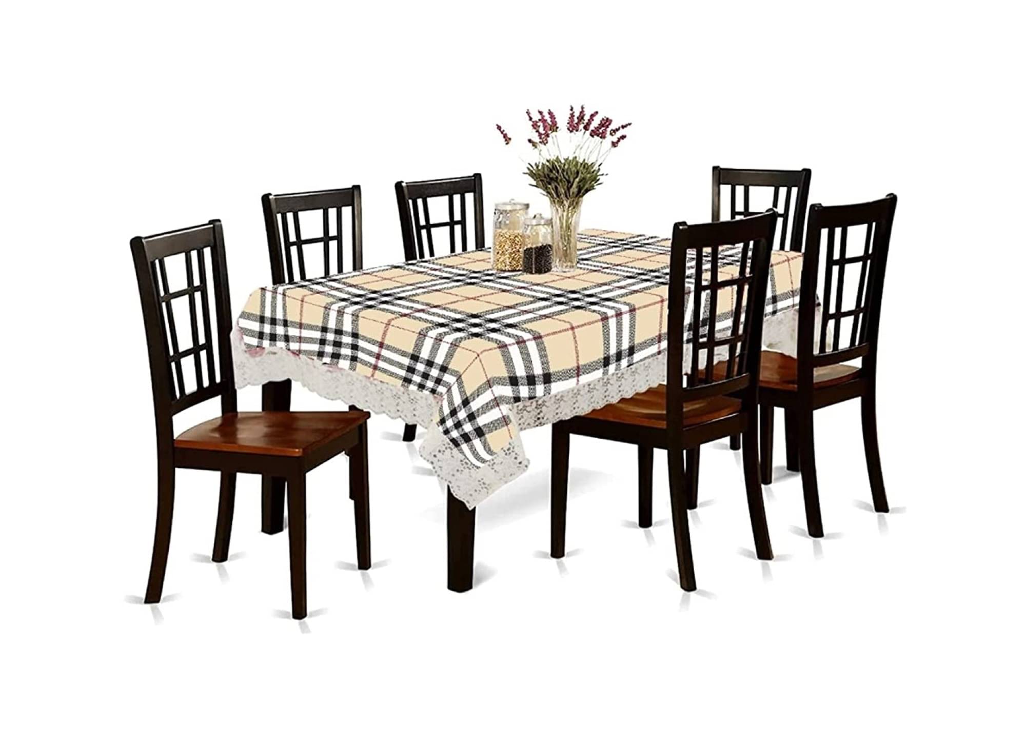 mopak decor Printed Polyester 6 Seater Square Table Cover ( 229 x 152 ) cm Pack of 1 Black mopak decor Printed Polyester 6 Seater Square Table Cover ( 229 x 152 ) cm Pack of 1 Black