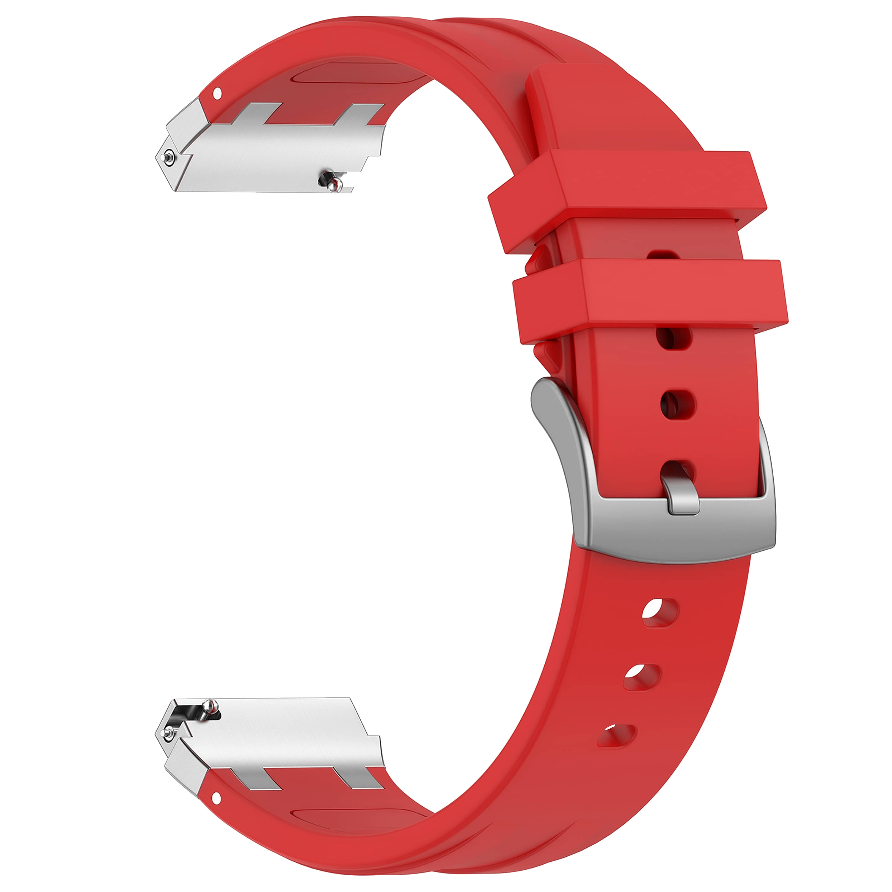     			ACM Watch Strap Silicone Belt 20mm compatible with Vibez By Lifelong Glam Smartwatch Metal Hook Band Red