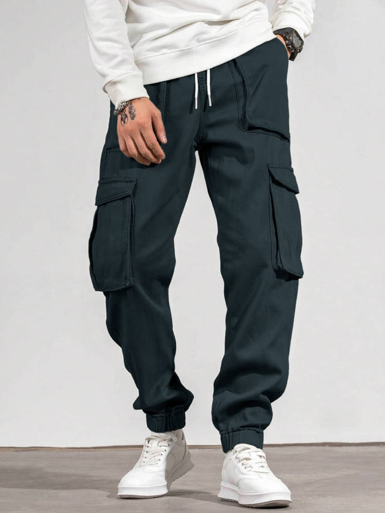     			Eyebogler Regular Flat Men's Cargos - Grey ( Pack of 1 )