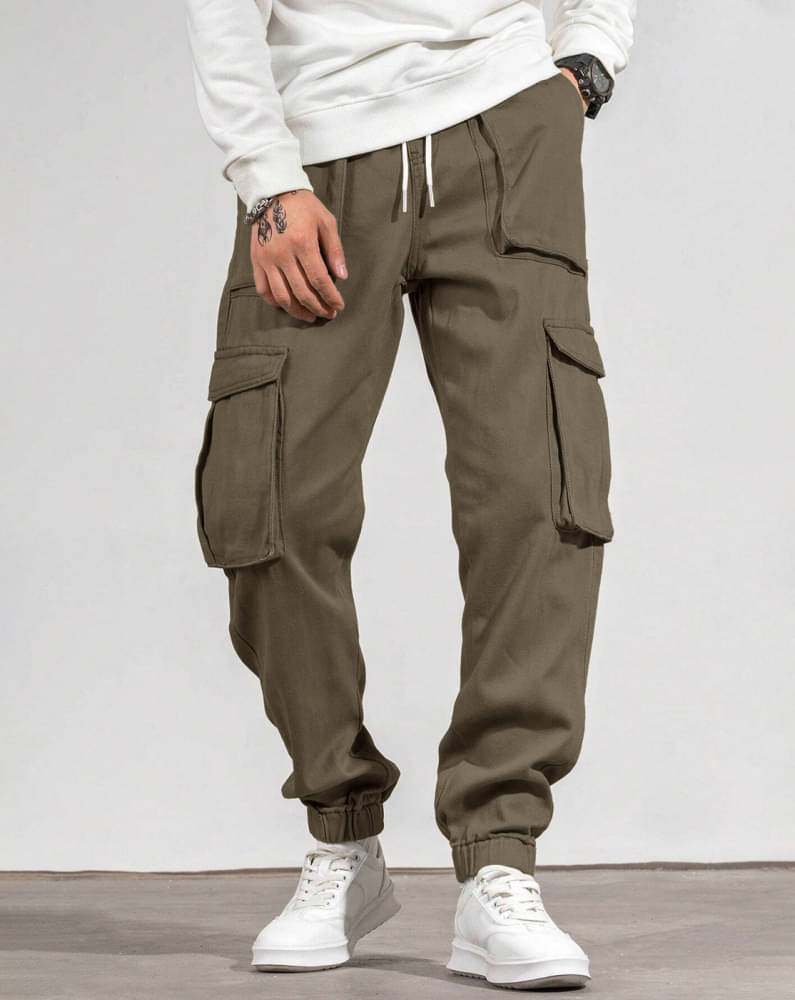     			Eyebogler Regular Flat Men's Cargos - Green ( Pack of 1 )